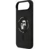 Custodia in silicone KARL LAGERFELD Karl & Choupette Ring MagSafe per Apple iPhone Air - nero