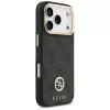 Custodia MagSafe Guess 4G Strass Logo & Big Strap Metal Buttons per iPhone 17 Pro nero