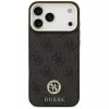 Custodia MagSafe Guess 4G Strass Logo & Big Strap Metal Buttons per iPhone 17 Pro Max nero