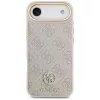 Custodia MagSafe Guess 4G Strass Logo & Big Strap Metal Buttons per iPhone Air - rosa