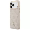 Custodia MagSafe Guess 4G Strass Logo & Big Strap Metal Buttons per Apple iPhone 17 Pro Max rosa