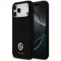 Custodia MagSafe Guess Silicone Logo Strass 4G per iPhone 17 Pro Max nero