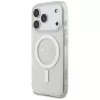 Custodia MagSafe Guess IML Glitter Pearl Strap per iPhone 17 Pro, trasparente