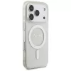 Custodia MagSafe Guess IML Glitter Pearl Strap per iPhone 17 Pro, trasparente