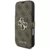 Custodia a libro Guess Book 4G Metal Logo per Apple iPhone 17 Pro, marrone