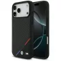 Custodia MagSafe BMW M Carbon Tricolor Line per iPhone 17 Pro Max nero