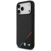 Custodia MagSafe BMW M Carbon Tricolor Line per iPhone 17 Pro Max nero