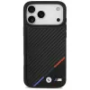 Custodia MagSafe BMW M Carbon Tricolor Line per iPhone 17 Pro Max nero