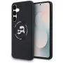 Custodia MagSafe Karl Lagerfeld Silicone Karl & Choupette Heads per Samsung Galaxy S25 FE nero