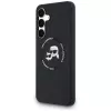 Custodia MagSafe Karl Lagerfeld Silicone Karl & Choupette Heads per Samsung Galaxy S25 FE nero