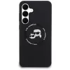 Custodia MagSafe Karl Lagerfeld Silicone Karl & Choupette Heads per Samsung Galaxy S25 FE nero