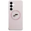 Custodia in silicone KARL LAGERFELD Karl & Choupette Heads MagSafe per Samsung Galaxy S25 FE rosa