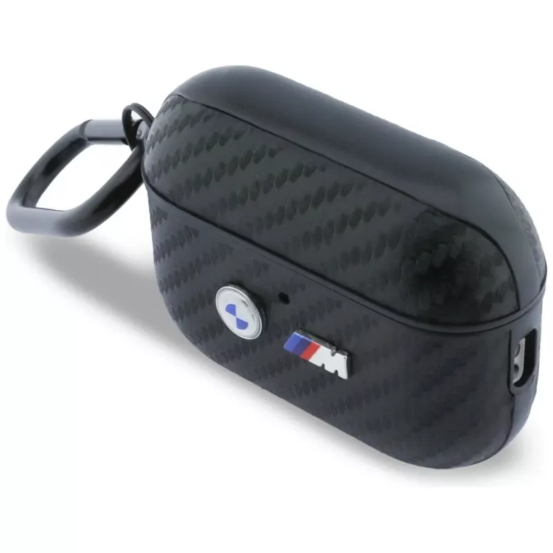 BMW Carbon Metal Logo Custodia protettiva per Apple AirPods Pro 3, nero
