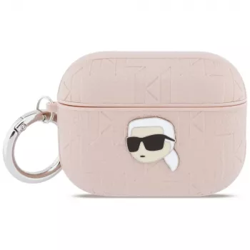 KARL LAGERFELD Monogram Karl Head Custodia per AirPods Pro 3, rosa
