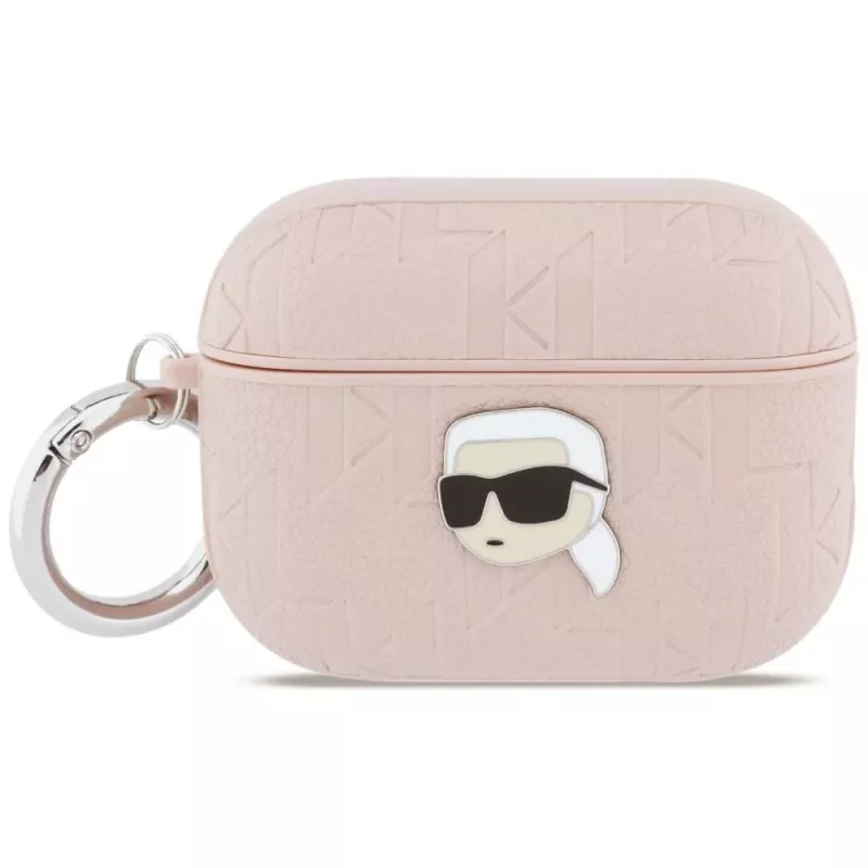 KARL LAGERFELD Monogram Karl Head Custodia per AirPods Pro 3, rosa