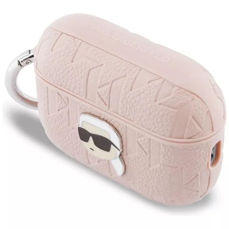KARL LAGERFELD Monogram Karl Head Custodia per AirPods Pro 3, rosa