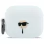 KARL LAGERFELD Silicone Karl Head 3D Custodia per AirPods Pro 3 bianco