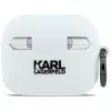 KARL LAGERFELD Silicone Karl Head 3D Custodia per AirPods Pro 3 bianco