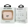 Custodia in silicone Karl Lagerfeld Choupette Head 3D per AirPods Pro 3, rosa