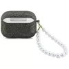 Custodia Guess Glitter Pearl Strap per AirPods Pro 3, cachi