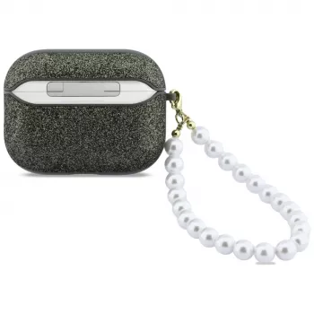 Guess Glitter Pearl Strap Custodia per AirPods Pro 3, khaki