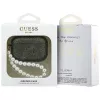 Custodia Guess Glitter Pearl Strap per AirPods Pro 3, cachi