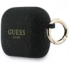 Custodia in silicone Guess Glitter Ring per AirPods Pro 3, nero