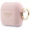 Custodia in silicone Guess Glitter Ring per AirPods Pro 3, rosa