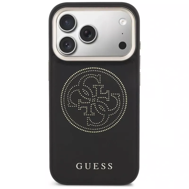 Guess Perforated 4G Custodia MagSafe per iPhone 17 Pro nero