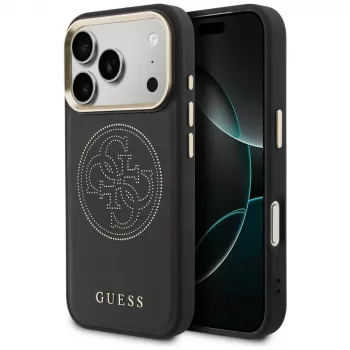 Guess Perforated 4G Custodia MagSafe per iPhone 17 Pro Max, nero
