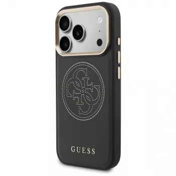 Guess Perforated 4G Custodia MagSafe per iPhone 17 Pro Max, nero