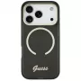 Guess IML Script Metal Custodia MagSafe per Apple iPhone 17, nero