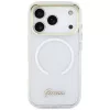 Guess IML Gradient Script Metal Custodia MagSafe per Apple iPhone 17 Pro, bianco