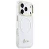 Guess IML Gradient Script Metal Custodia MagSafe per Apple iPhone 17 Pro, bianco