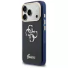 Guess IML 4G Script Metal Custodia per Apple iPhone 17 Pro - blu