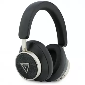 Guess 4G Triangle Logo Cuffie Over-Ear Wireless Bluetooth 5.4 con ENC, nero