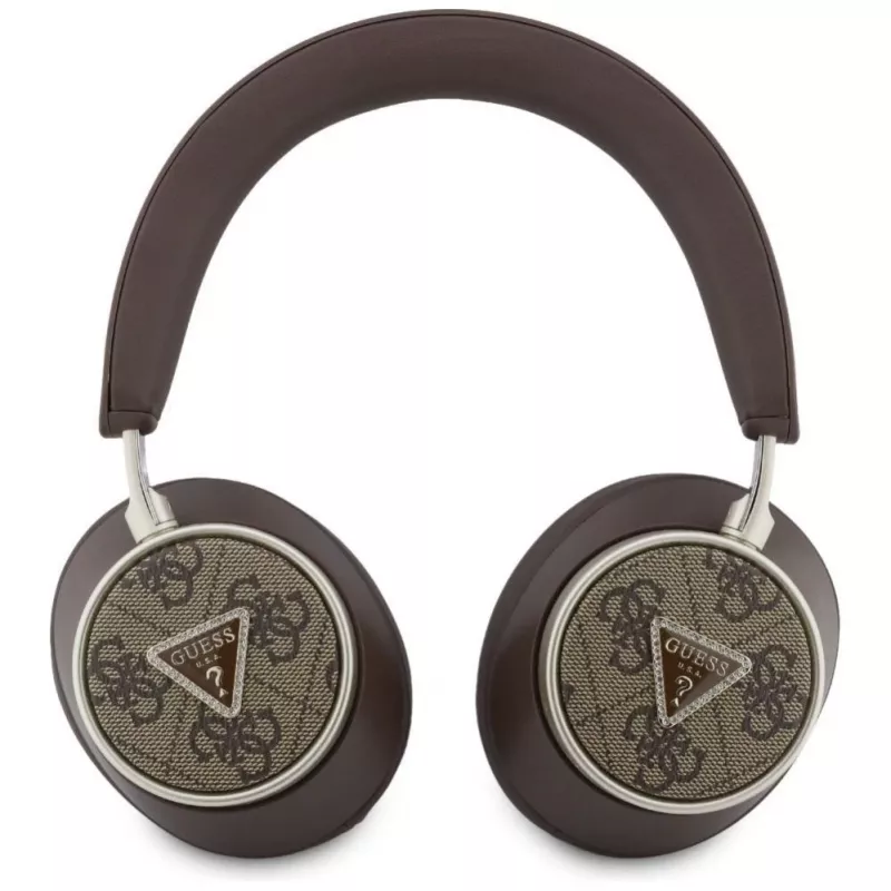 Guess 4G Triangle Logo Cuffie On-Ear Wireless Bluetooth 5.4 con ENC - marrone