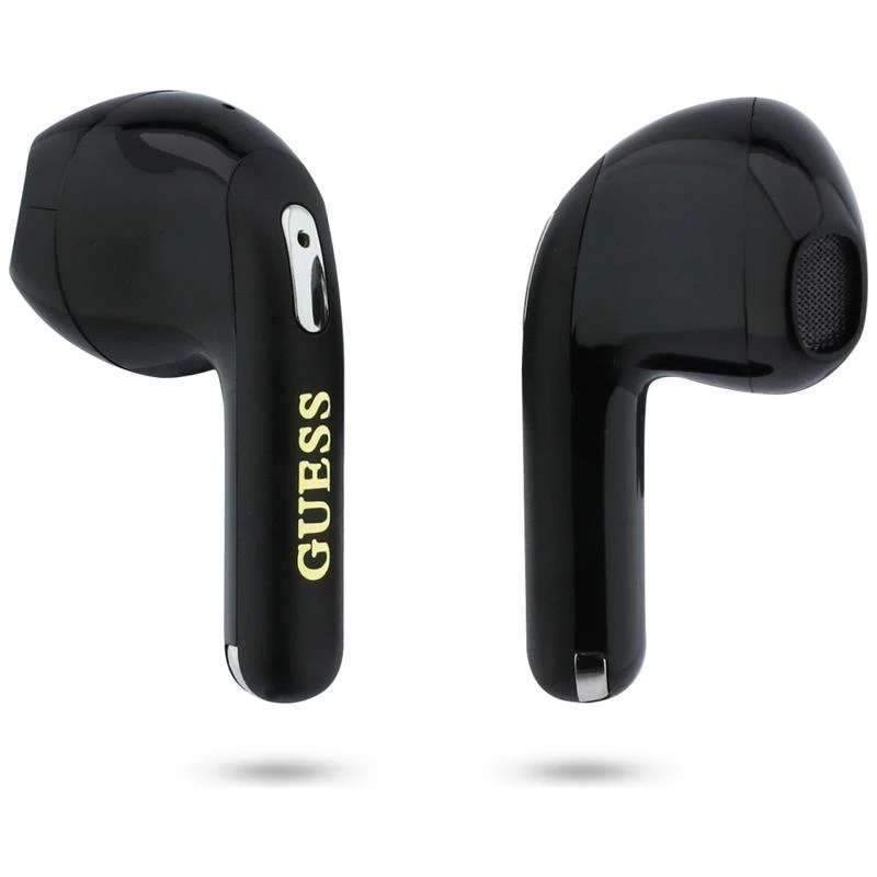 Guess Gold Line Triangle Auricolari TWS Bluetooth con custodia di ricarica (nero)