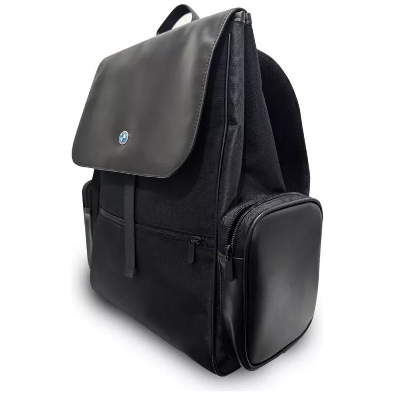 BMW Side Pockets Metal Logo Zaino per laptop 15 nero
