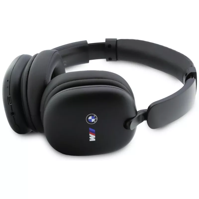 BMW Cuffie Over-Ear Bluetooth con loghi stampati, nero