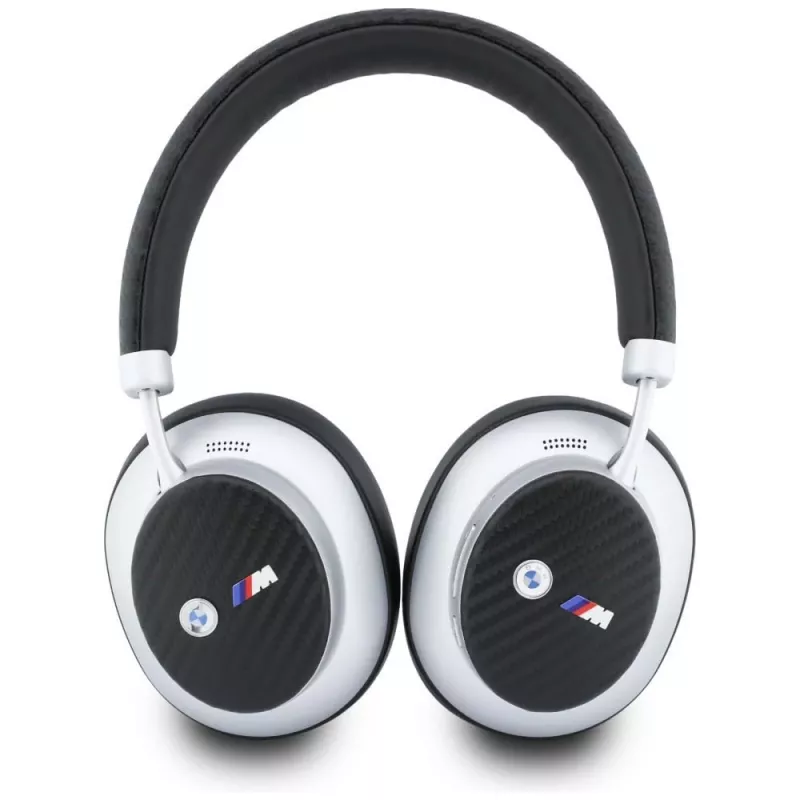 BMW M Carbon Metal Logo Cuffie Over-Ear Bluetooth ENC argento