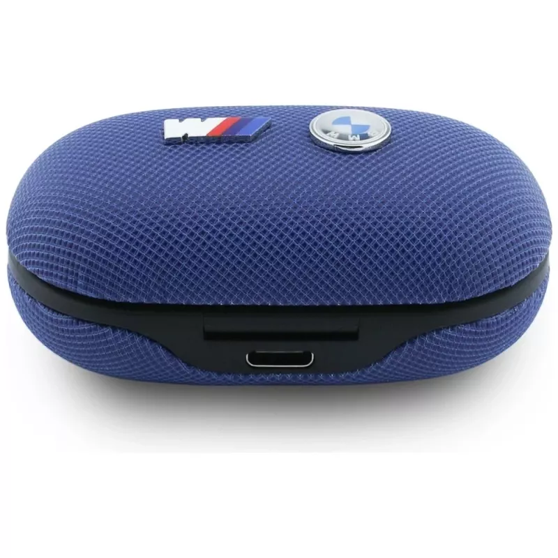 BMW M Metal Logo Auricolari TWS Bluetooth 5.3 con ENC, blu