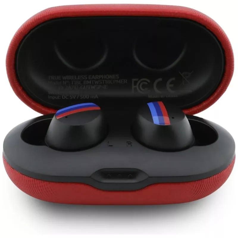 BMW M Metal Logo Auricolari TWS Bluetooth con ENC, rosso