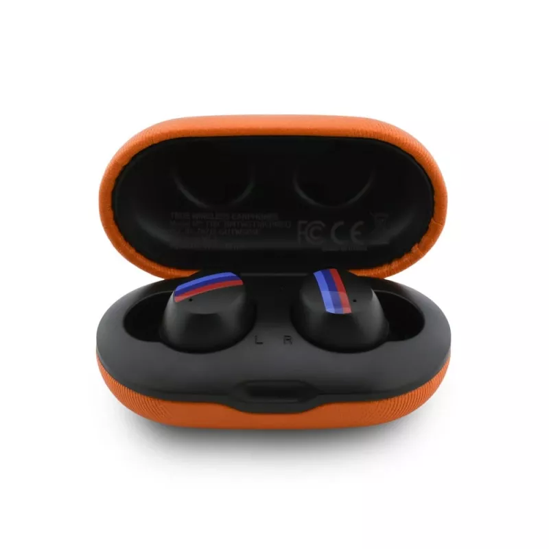 BMW M Metal Logo Auricolari TWS Bluetooth 5.3 con ENC - arancione