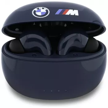 BMW Auricolari TWS Bluetooth blu navy con logo stampato