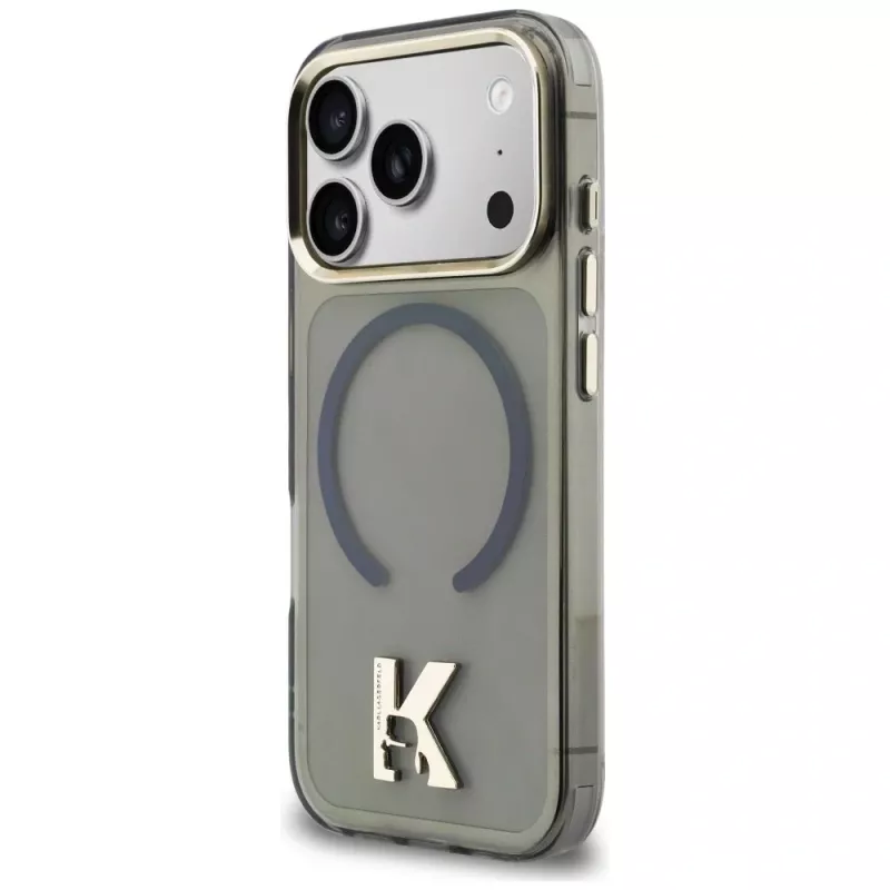 KARL LAGERFELD IML K Head Logo Cover MagSafe per iPhone 17 Pro, nero