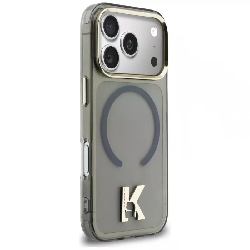 KARL LAGERFELD IML K Head Logo Cover MagSafe per iPhone 17 Pro, nero