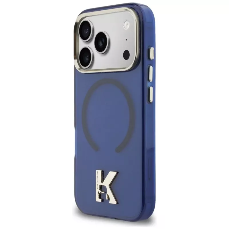 KARL LAGERFELD IML K Head Logo Cover MagSafe per Apple iPhone 17 Pro - blu