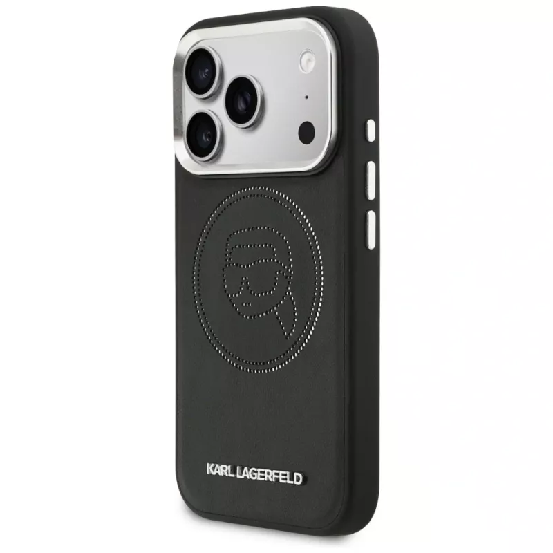 KARL LAGERFELD K Head Point Logo Cover MagSafe per Apple iPhone 17 Pro, nero