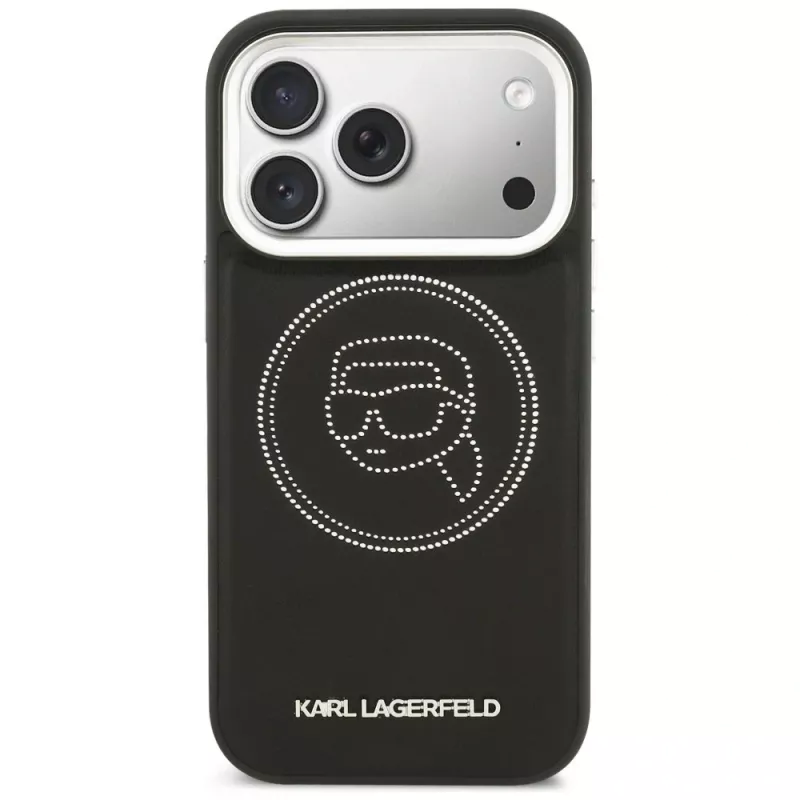 KARL LAGERFELD K Head Point Logo Cover MagSafe per Apple iPhone 17 Pro, nero